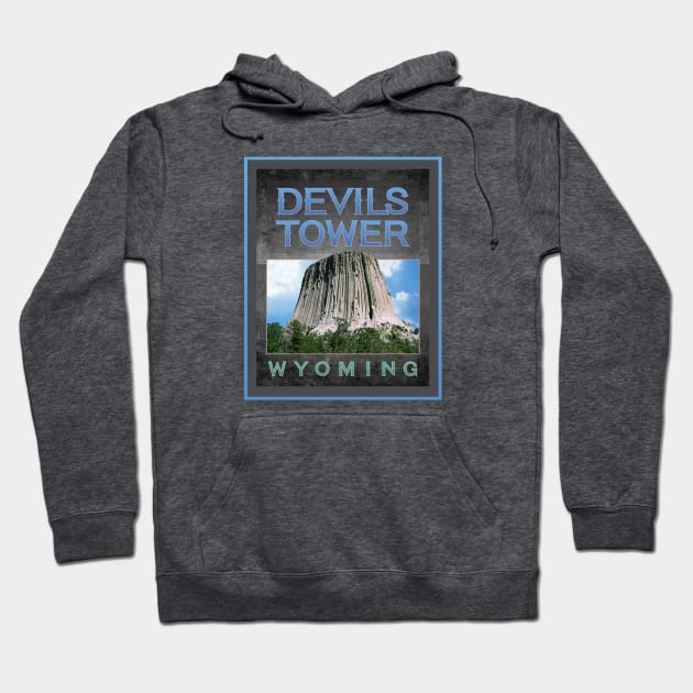 Devils Tower Hoodie by Dale Preston Design